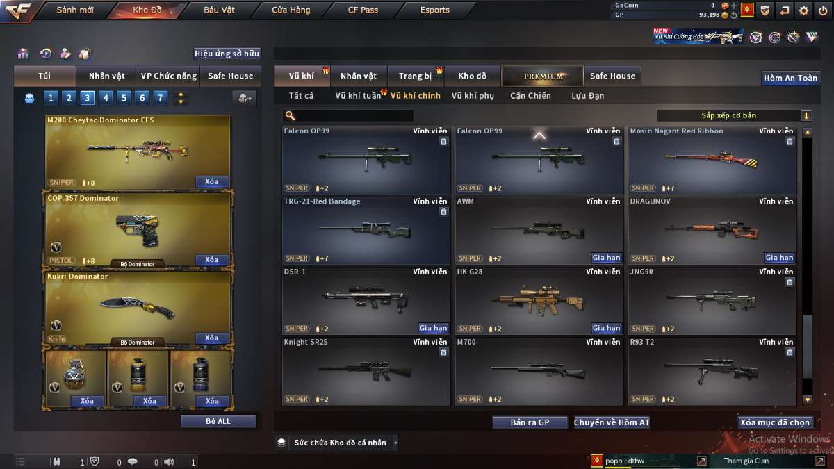 shop acc cf uy tin gia re